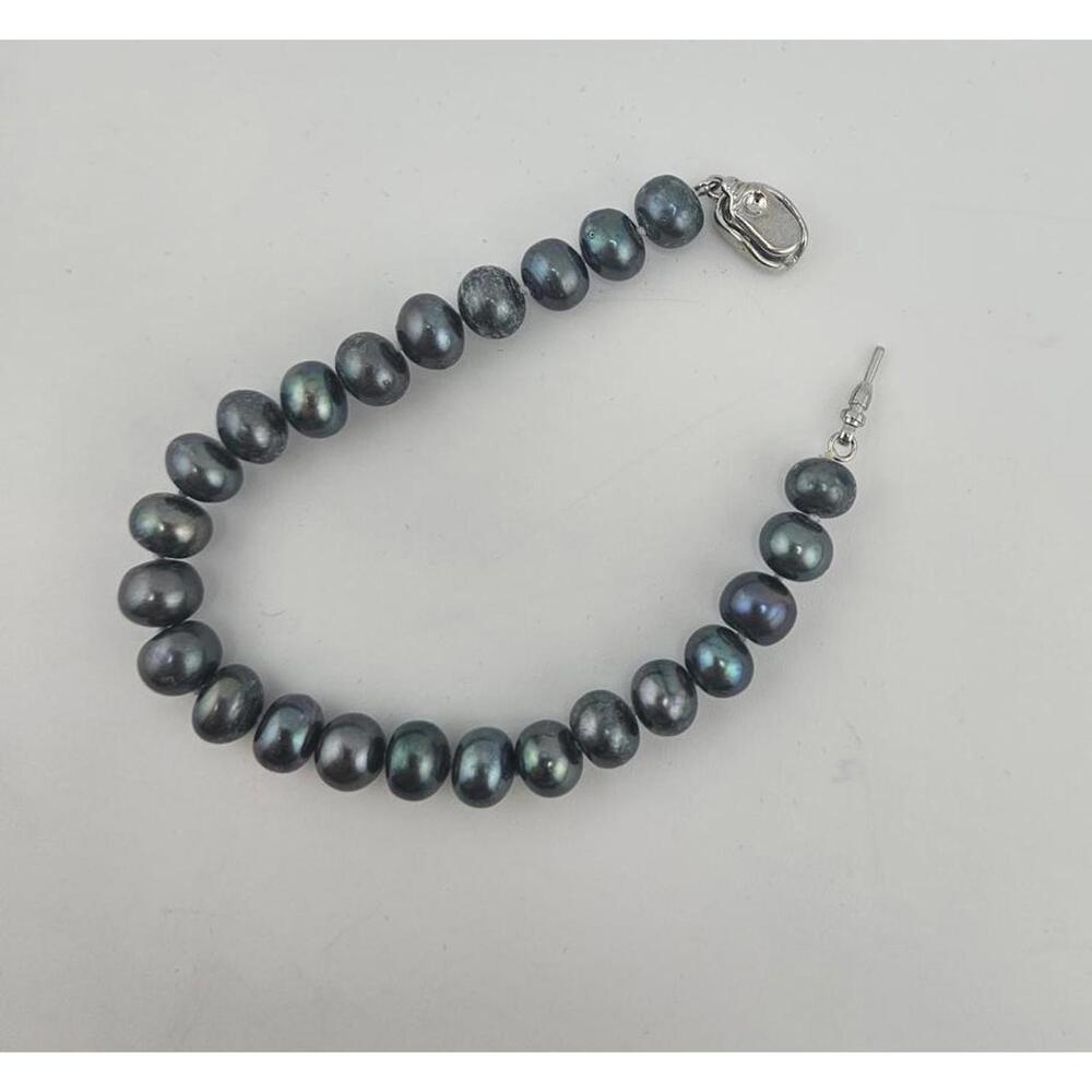 7.5in Black Pearl Bracelet - Picture 5 of 11